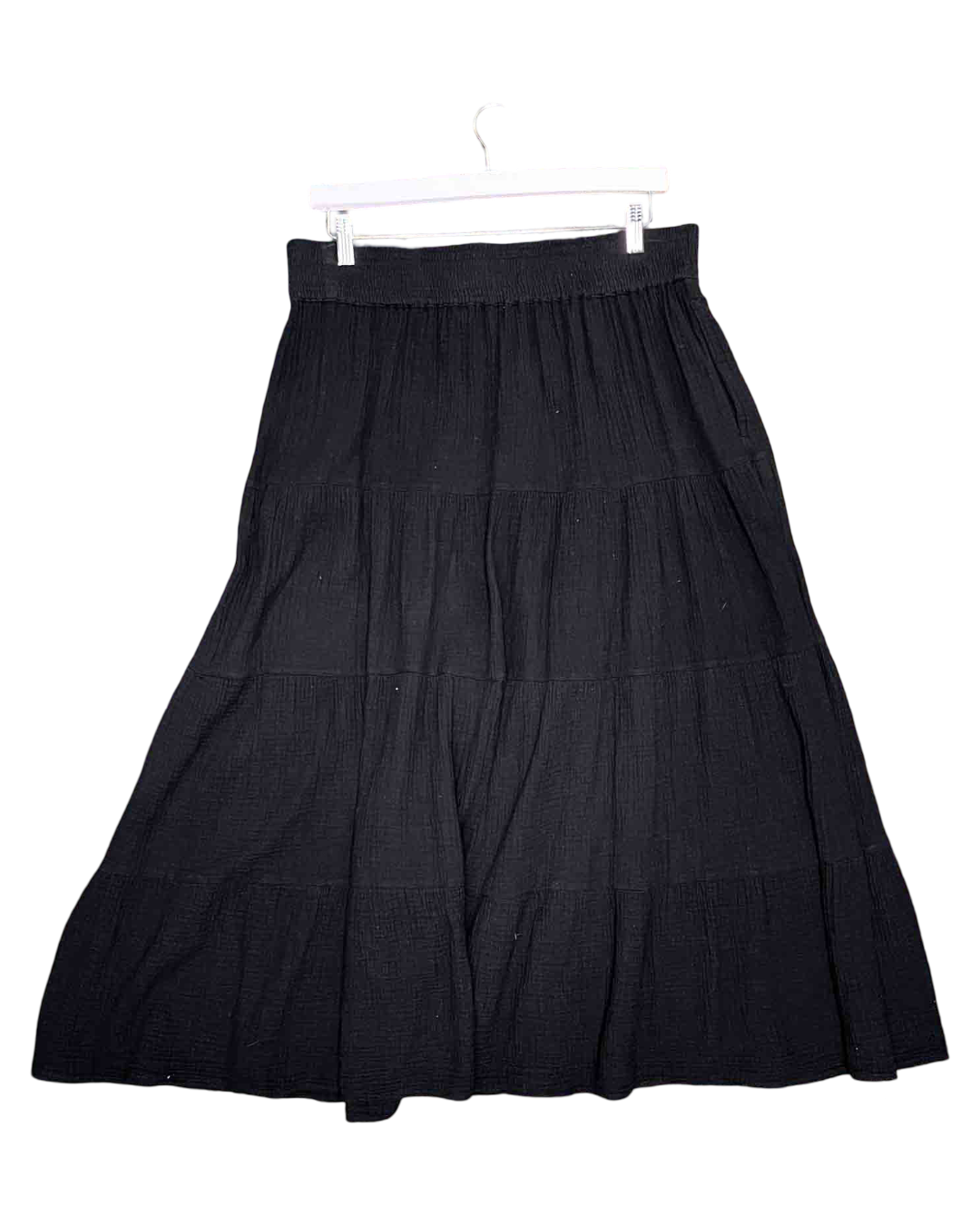 Size 14 | Commonry Black Tiered Gauze Skirt