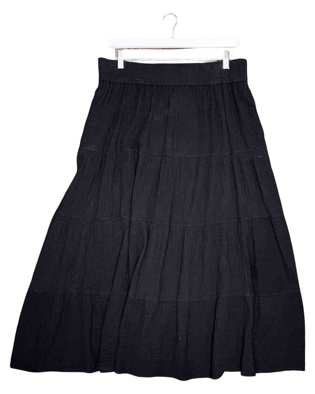 Size 14 | Commonry Black Tiered Gauze Skirt