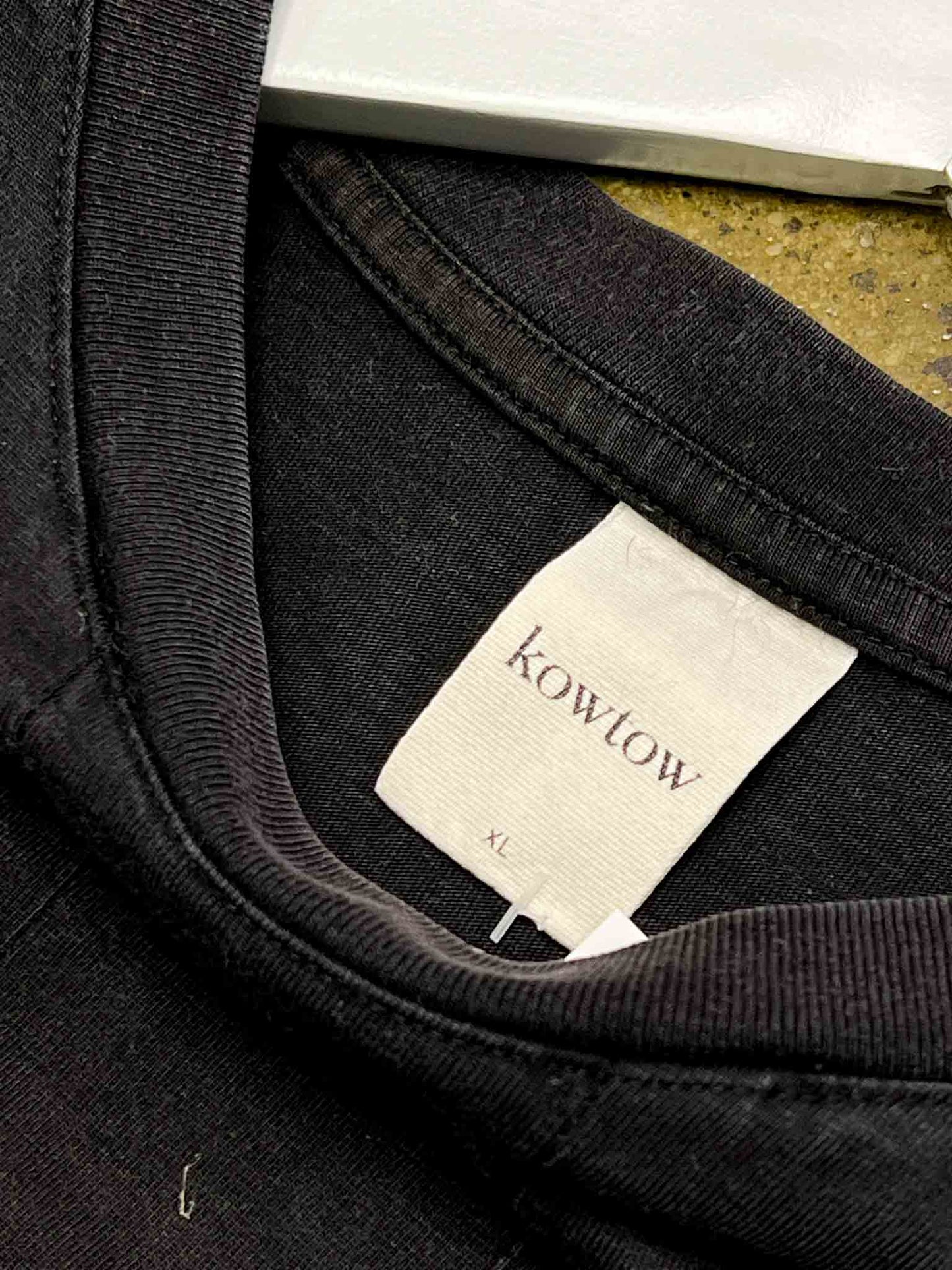 Size XL | Kowtow Black Organic Cotton Pleated T-shirt
