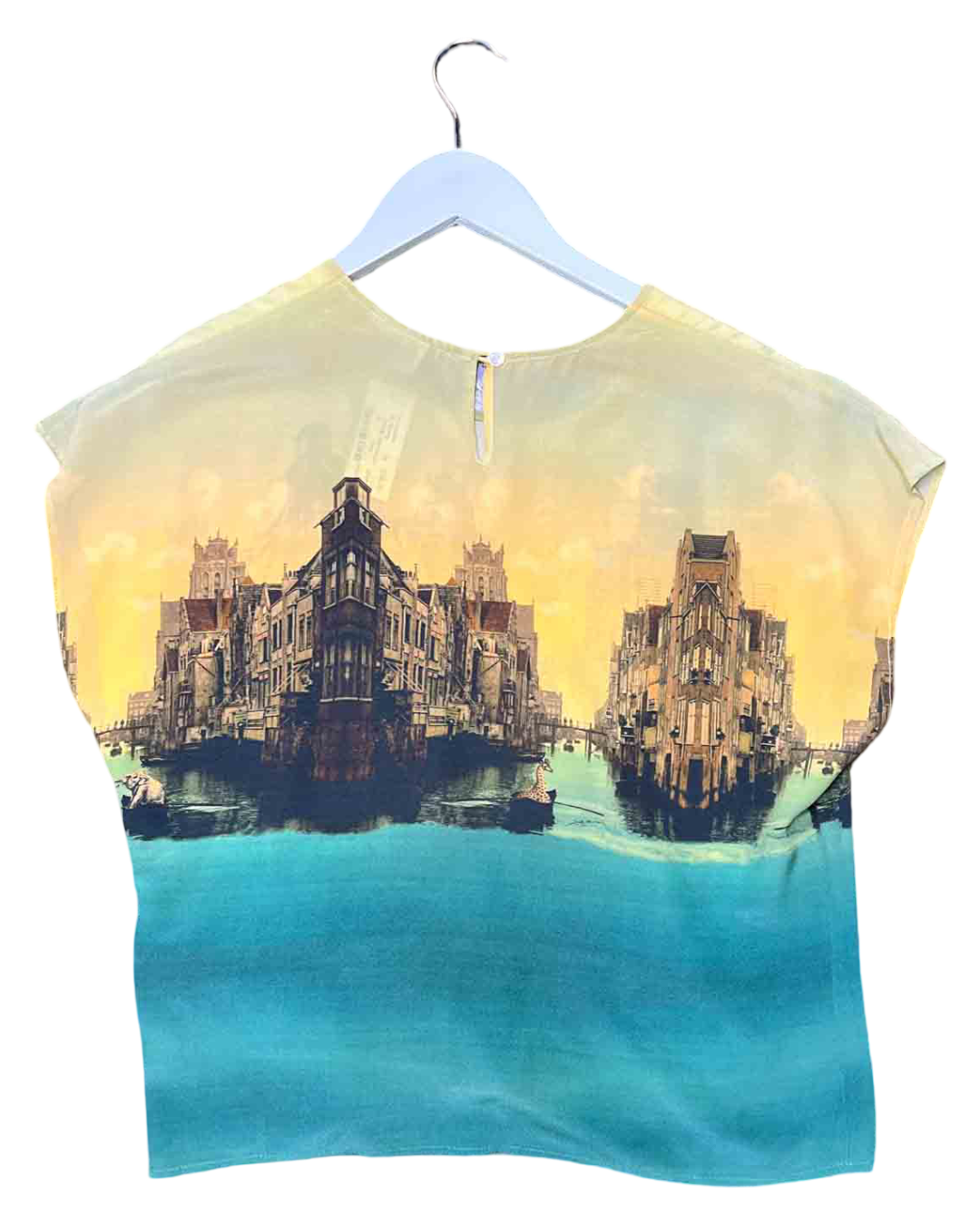 Size 8 | The Gently Un furling Sneak Silk Venice Top