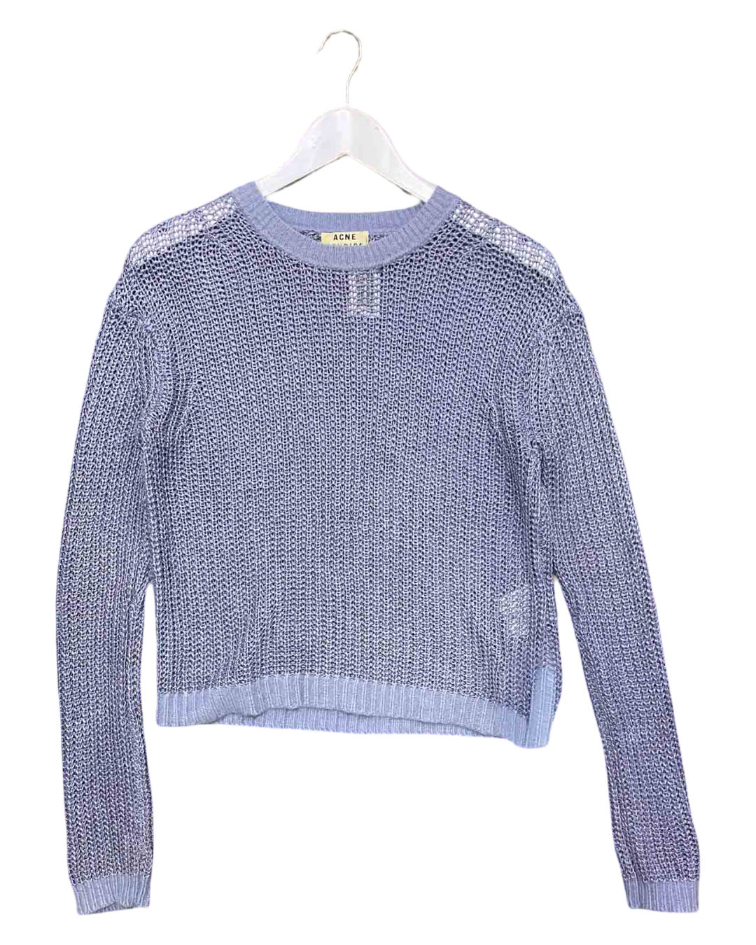 Size XS | Acne Studios Blue Crochet Linen Jumper