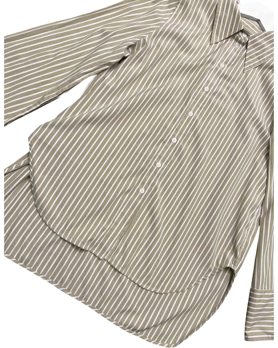 Size M/L | Blanca Beige Poplin Striped Shirt