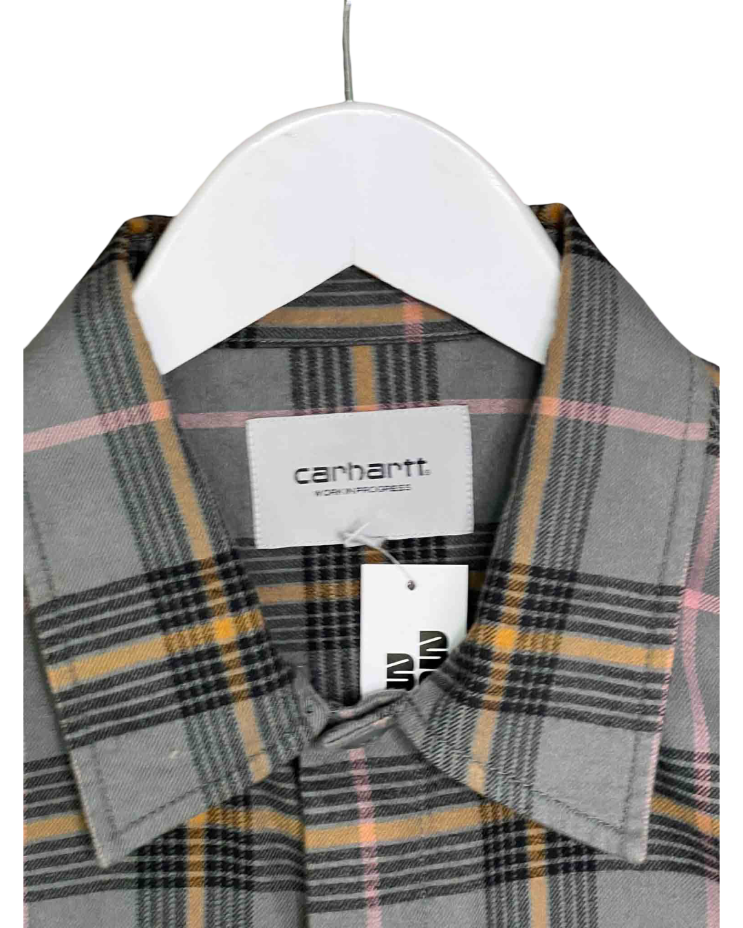 Size L | Carhartt Grey Plaid Flannel Hadley Shirt