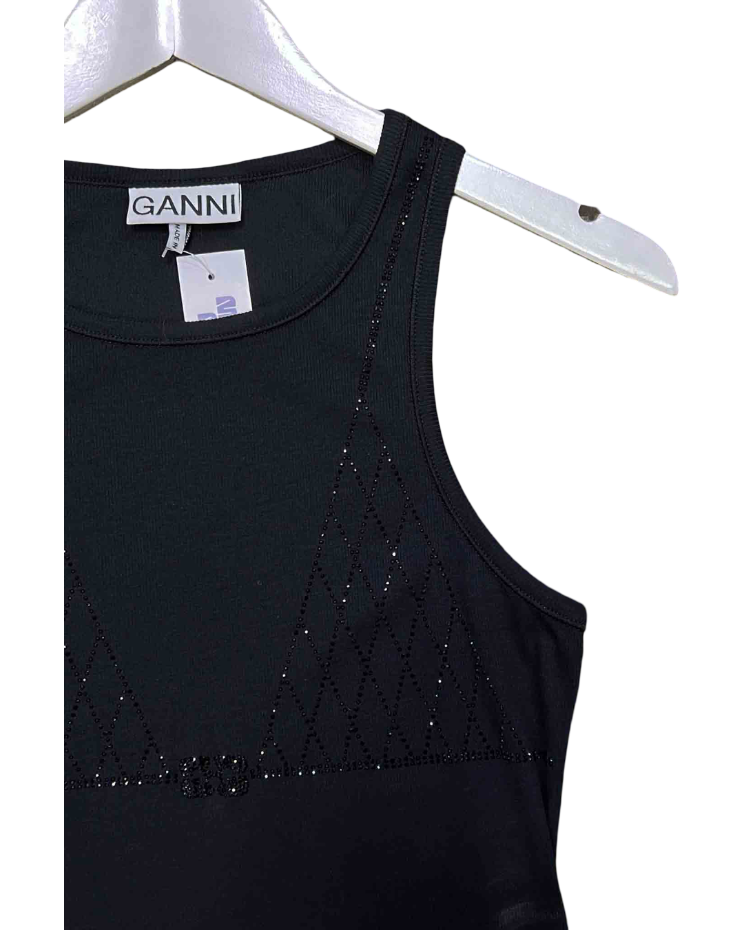 Size M | Ganni Bikini Diamanté Tank Top
