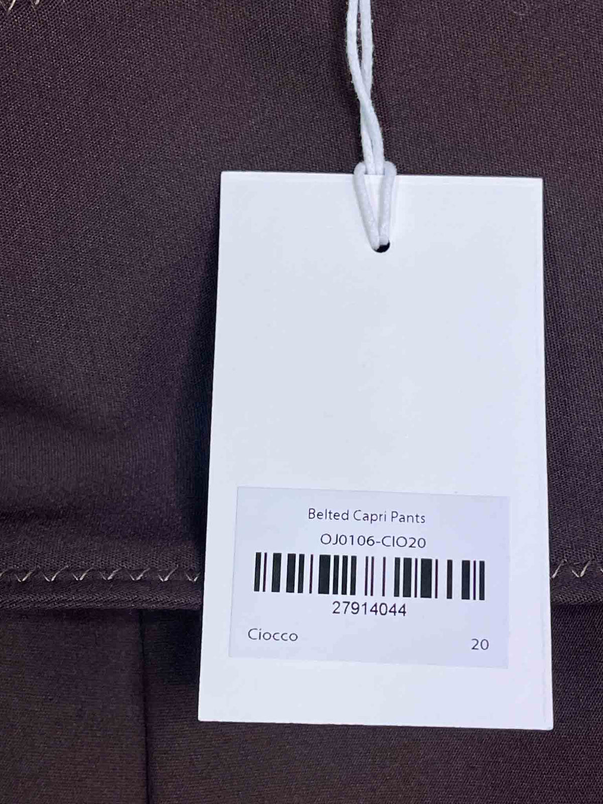 Size 20 | Olga Belted Brown Capri Pants With Tags