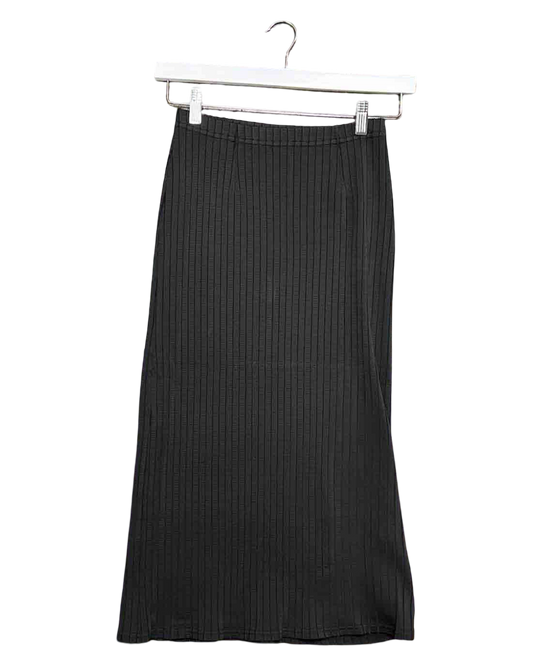 Size XS | FME Apparel Black Ribbed Pencil Skirt