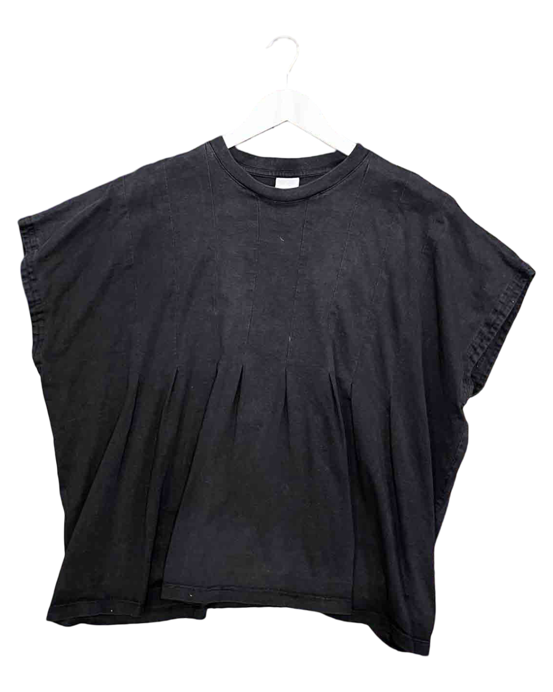Size XL | Kowtow Black Organic Cotton Pleated T-shirt