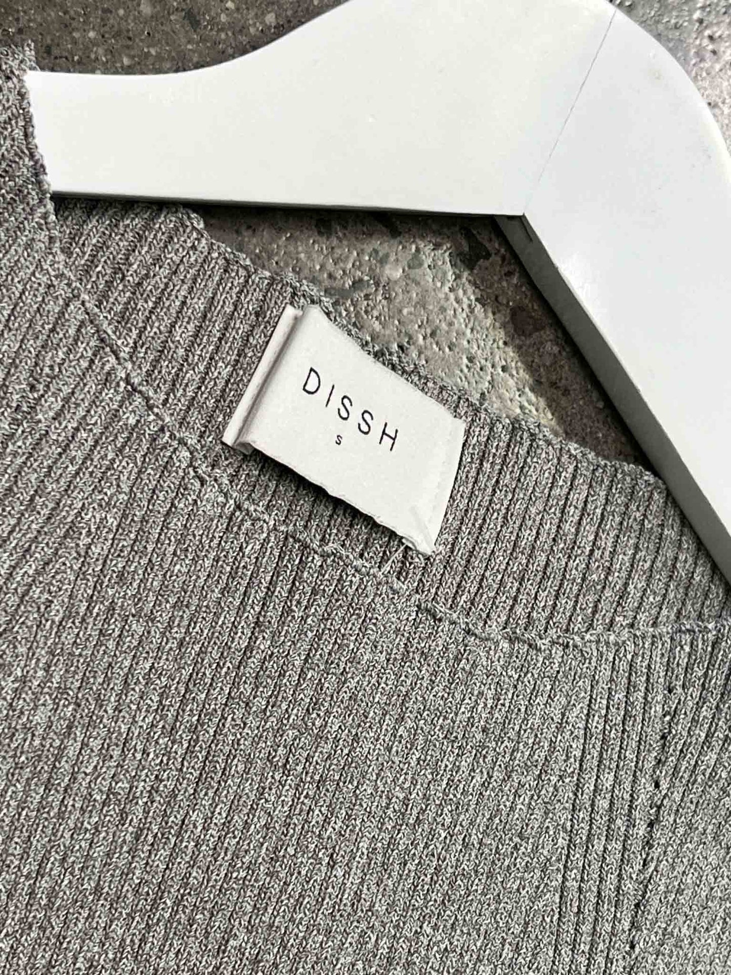Size S | Dissh Grey Ribbed Tank