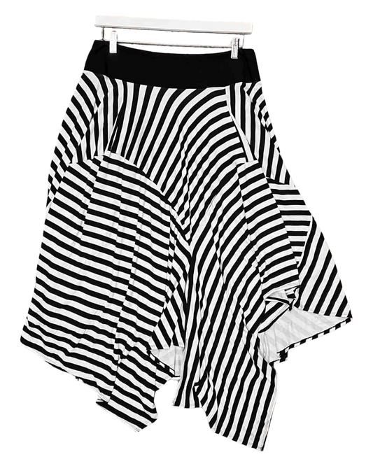 Size 12 | Arthur Asymmetrical Striped Midi Skirt