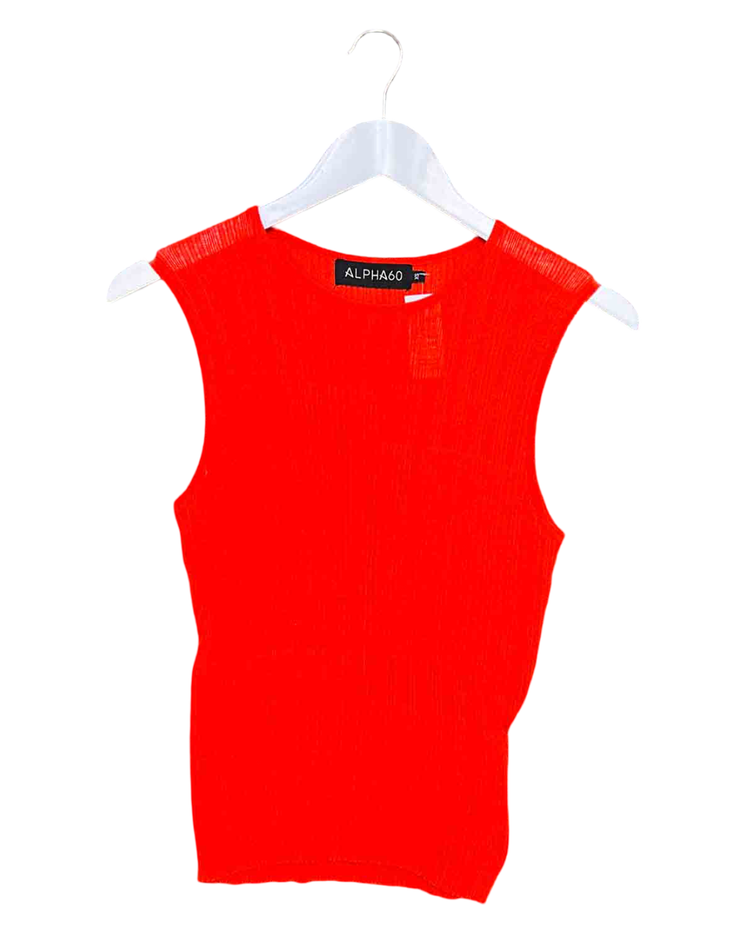 Size XS | Alpha60 Cotton Blend Ribbed Knitted Top