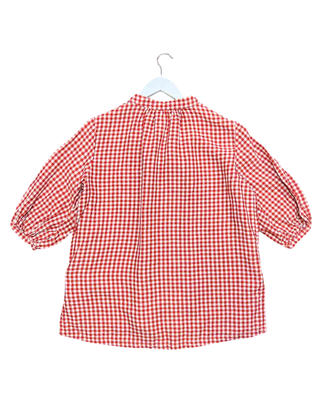 Size XS | Manteau Noir Gingham Linen Short-Sleeve Shirt
