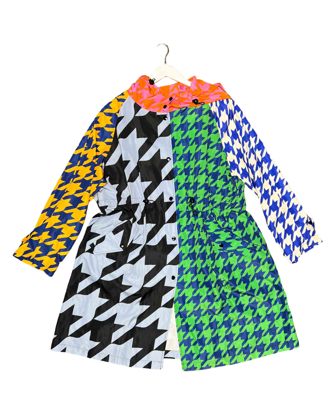 Size 14 | Gorman Panelled Houndstooth Rain Coat