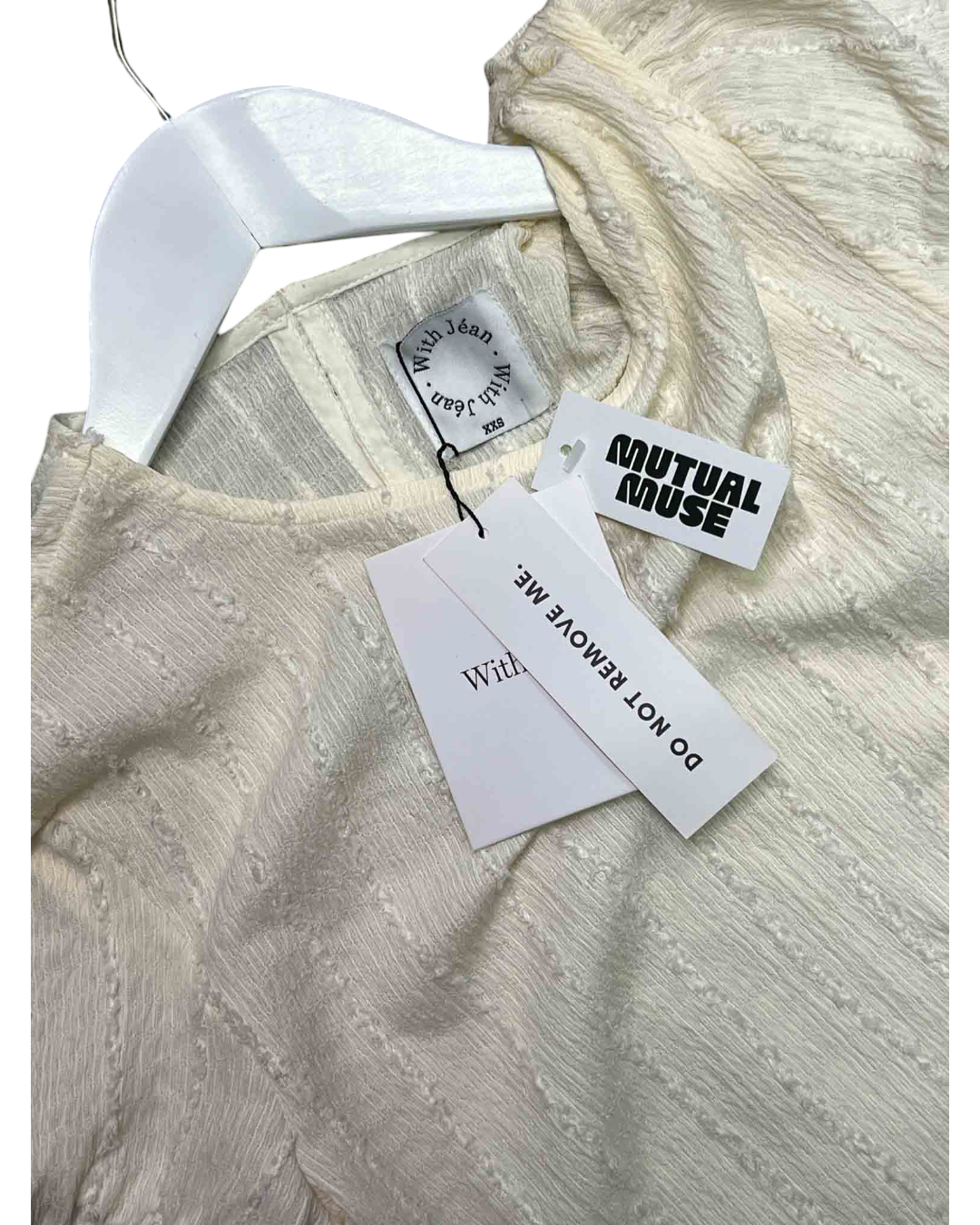 Size XXS | With Jéan Cream Emily Midi Dress With Tags