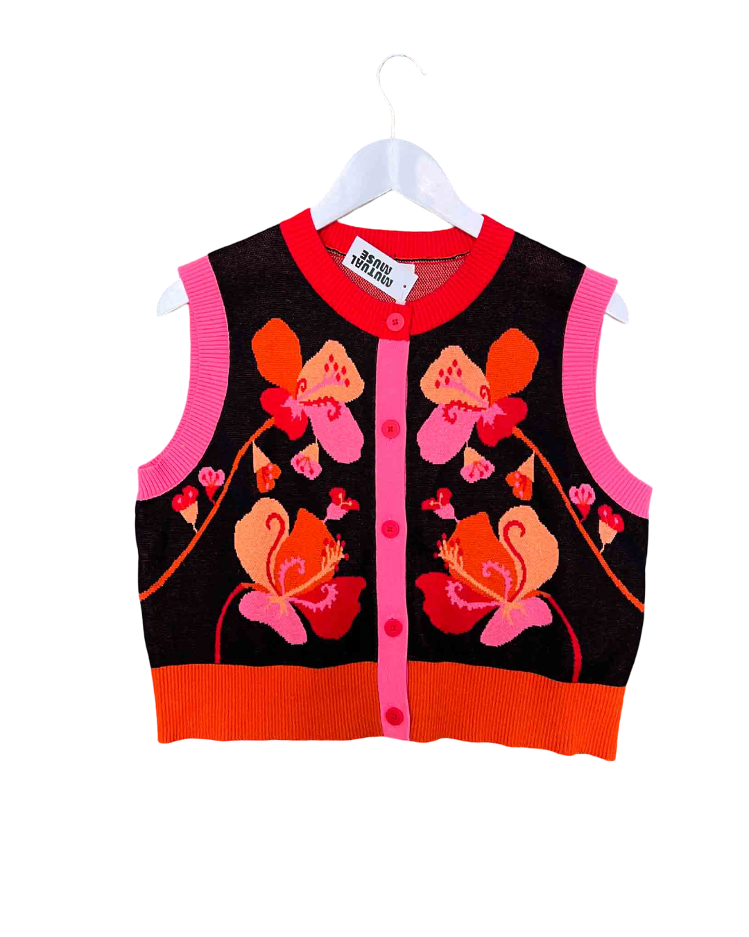 Size 12 | Gorman Black Floral Knit Vest