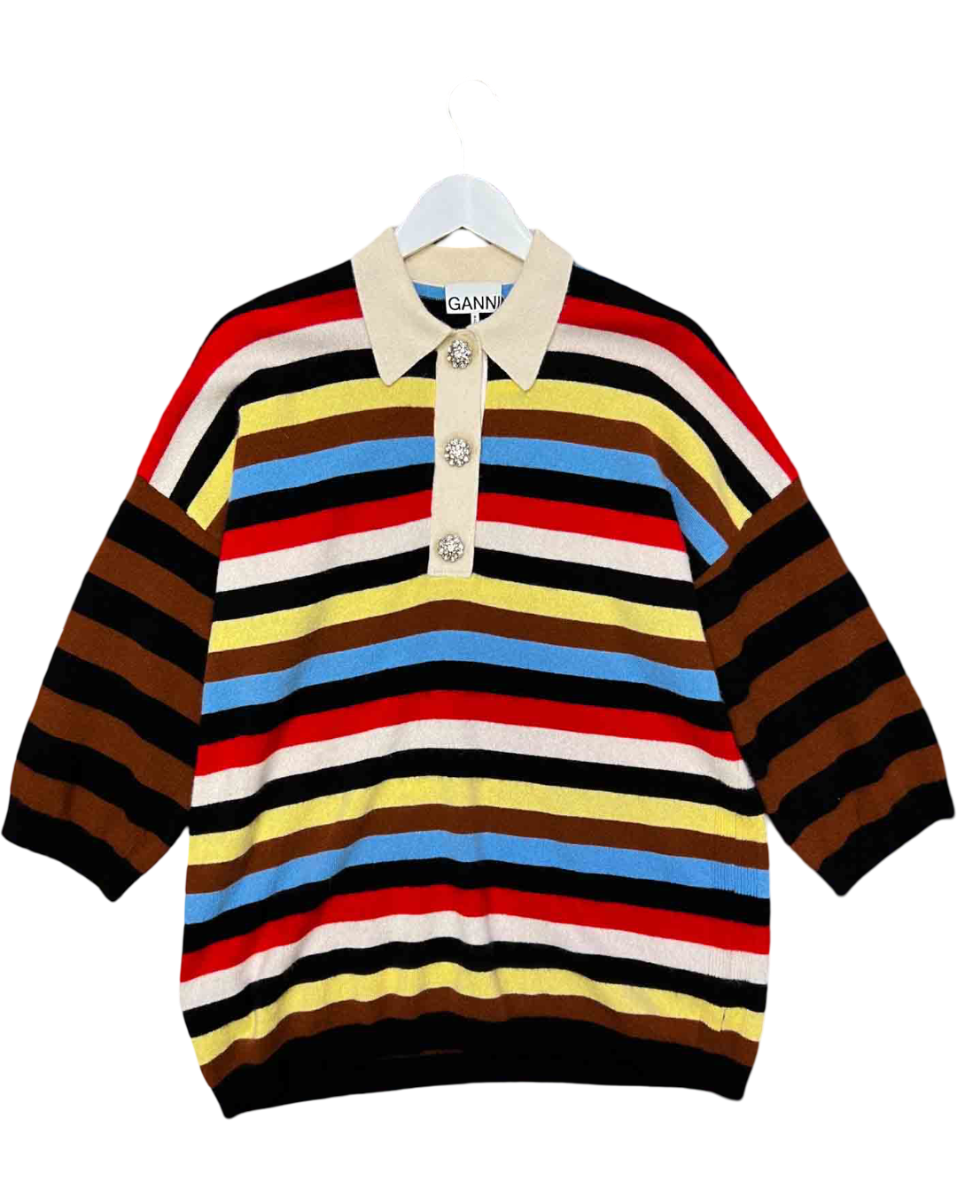 Size L/XL | Ganni Cashmere Striped Jumper