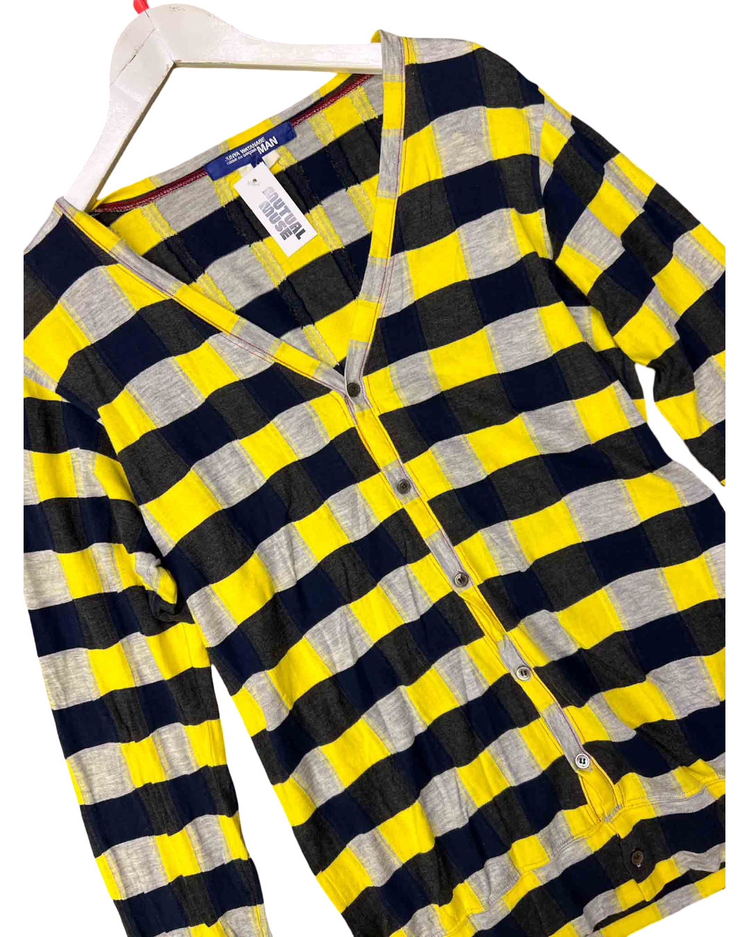 Size M | Junya Watanabe Comme des Garçons MAN Yellow Check Cardi