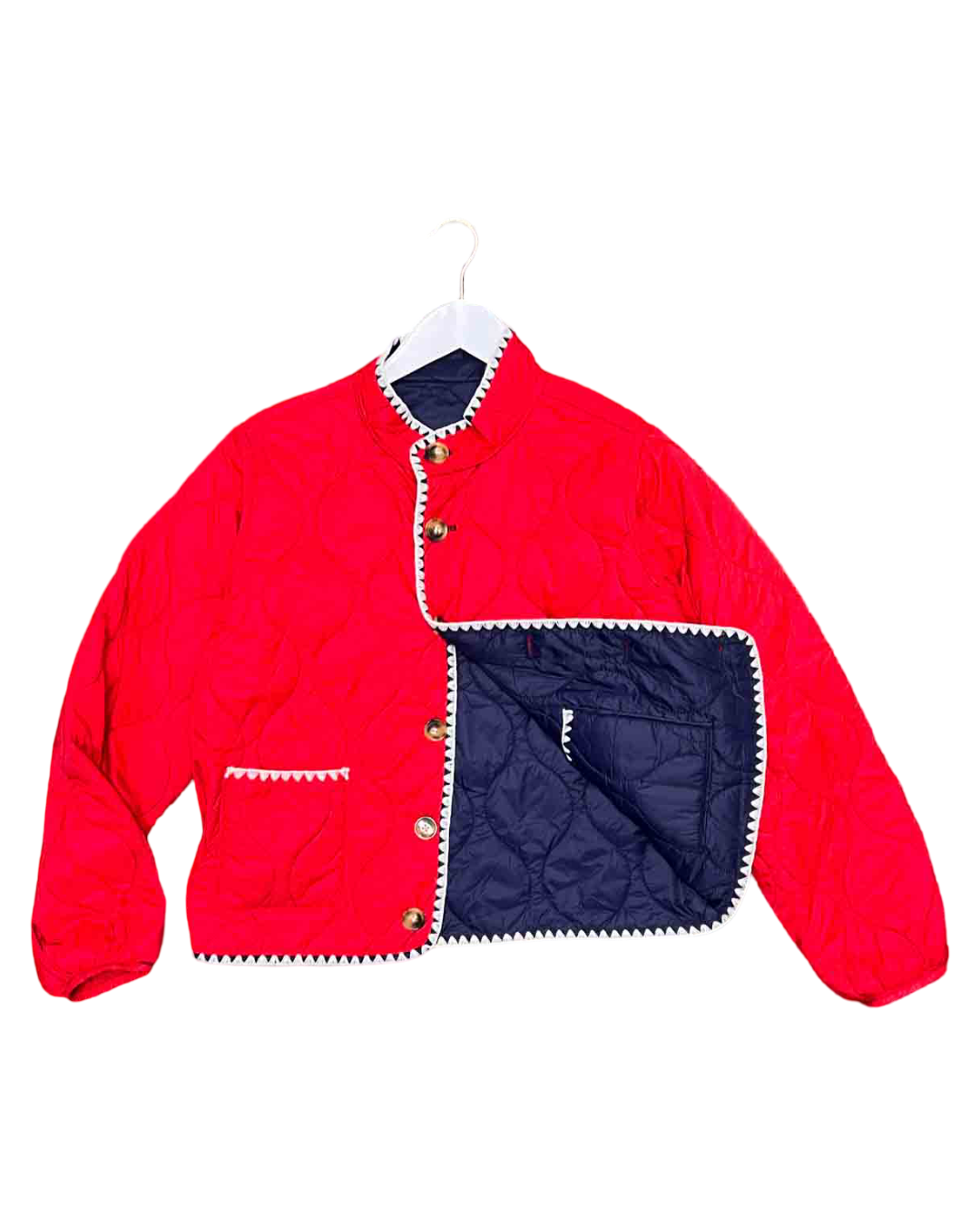 Size XS/S | FDJ Reversible Quilted Navy/Red Jacket
