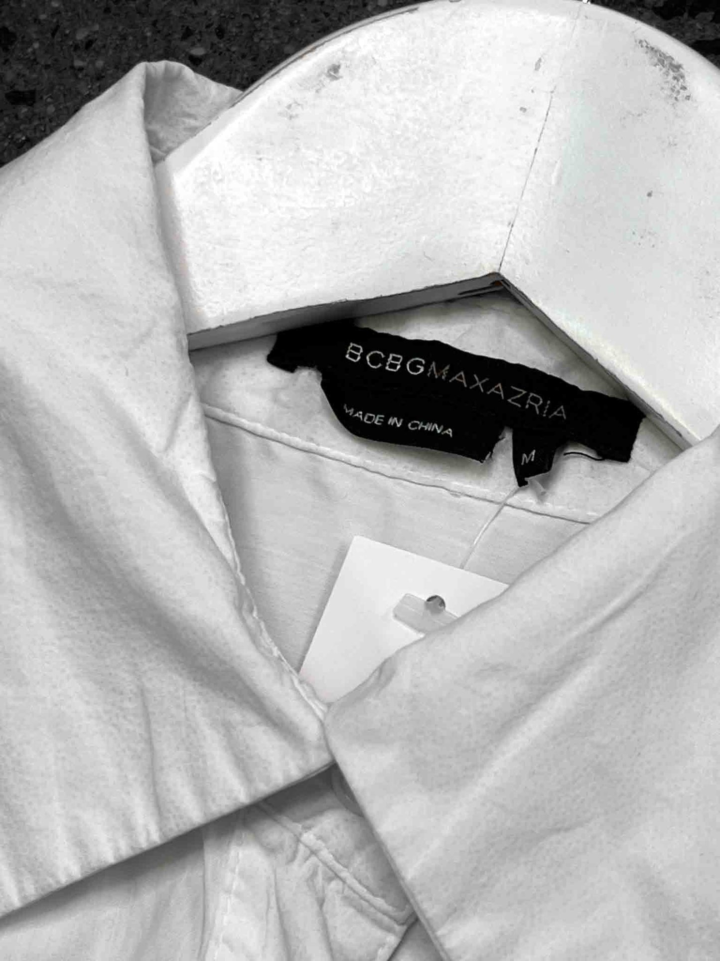 Size M | BCBG Max Azria White Button-Up Blouse