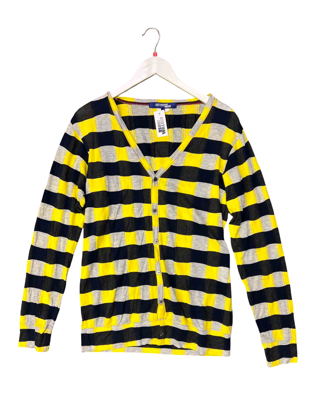 Size M | Junya Watanabe Comme des Garçons MAN Yellow Check Cardi