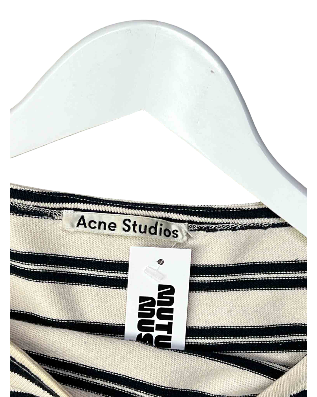 Size XS | Acne Studios White and Navy Striped Top