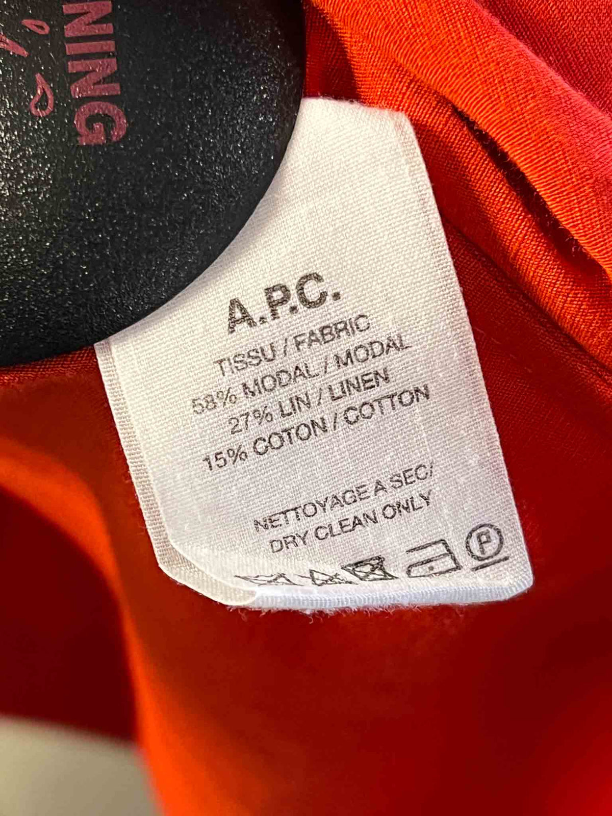 Size M | A.P.C  Red Linen Blend Top