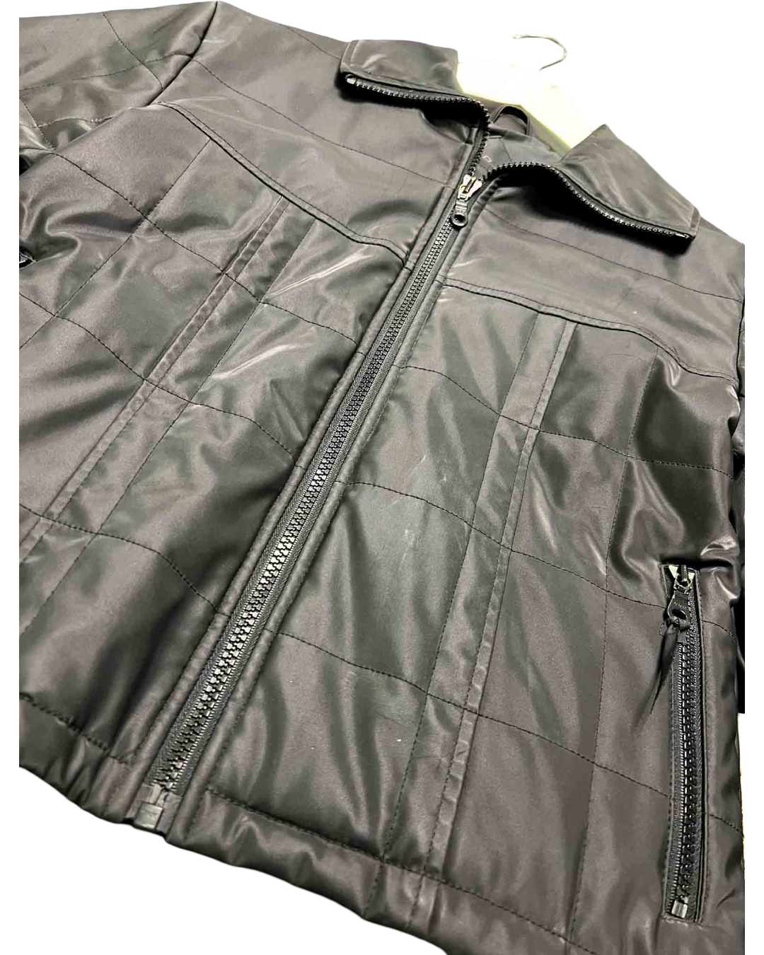 Size 10 | Fiorucci Black Cropped Quilted Jacket