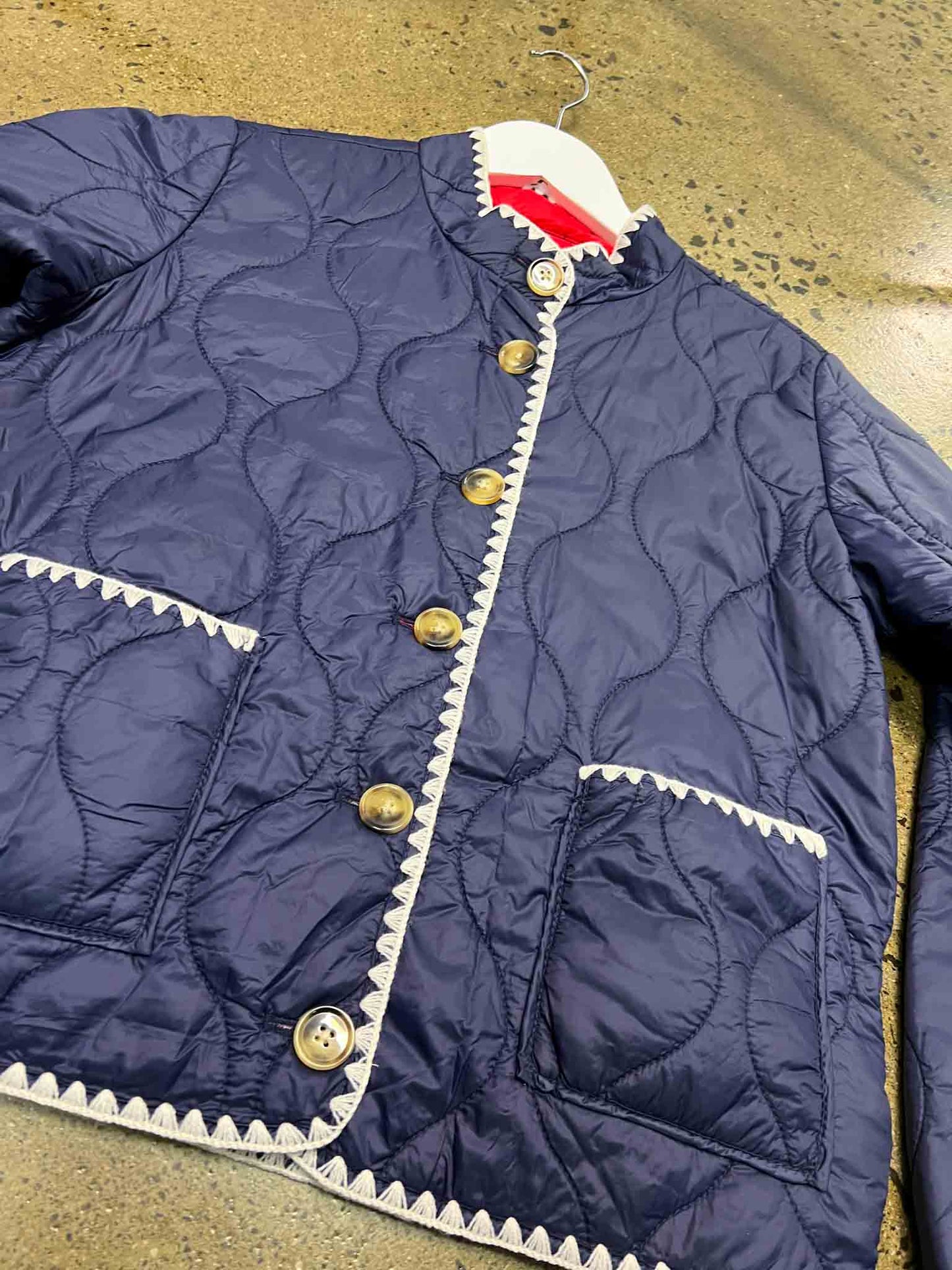 Size XS/S | FDJ Reversible Quilted Navy/Red Jacket