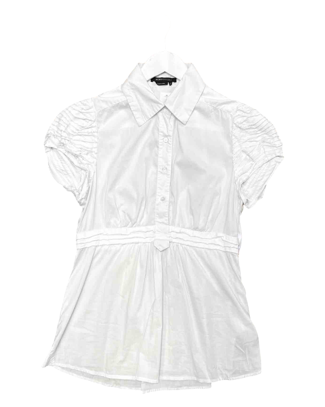 Size M | BCBG Max Azria White Button-Up Blouse