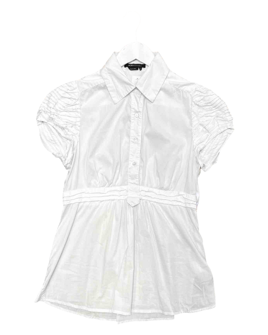 Size M | BCBG Max Azria White Button-Up Blouse