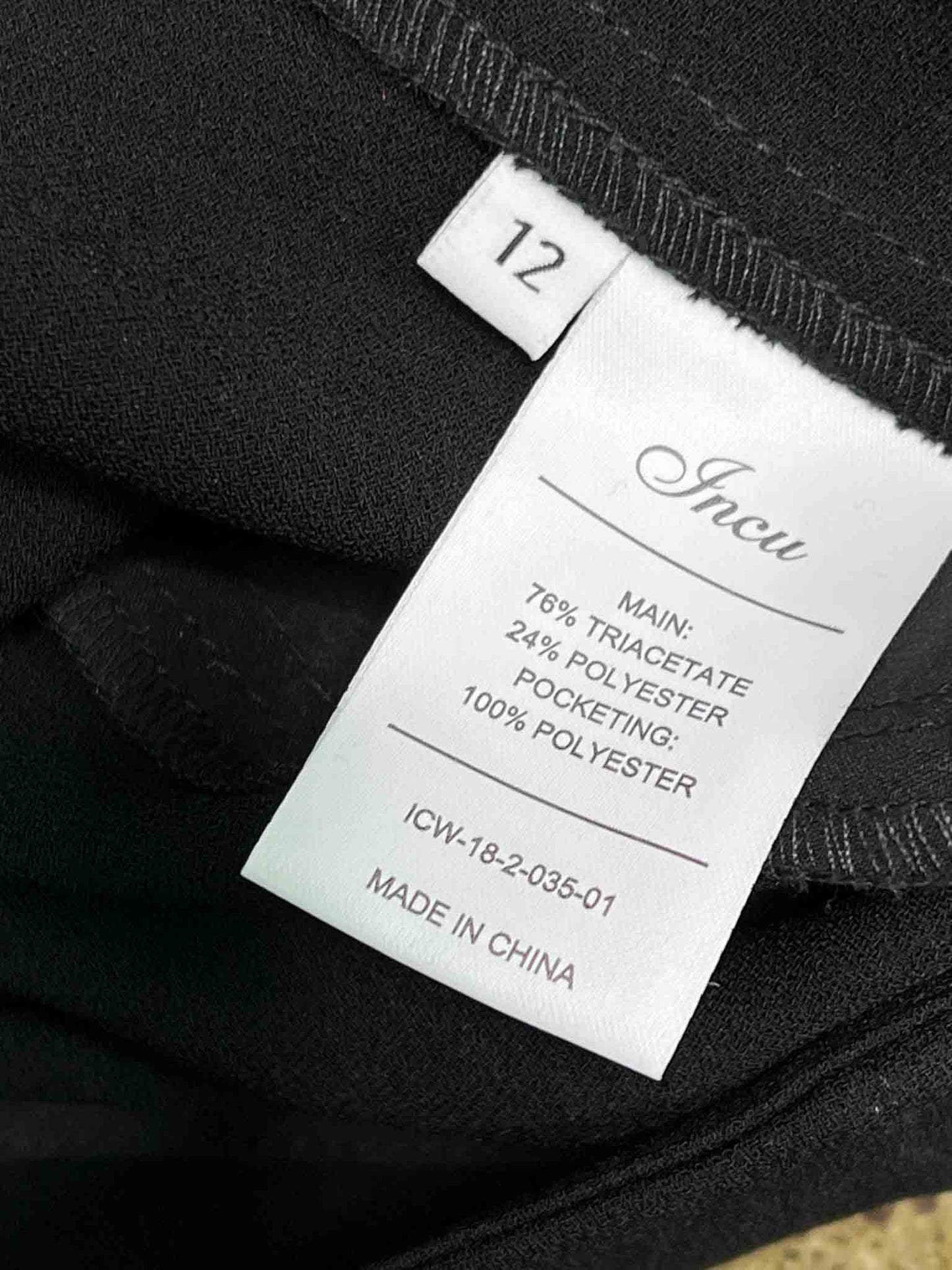 Size 12 | Incu Black Contrast Stitch A-Line Midi Skirt