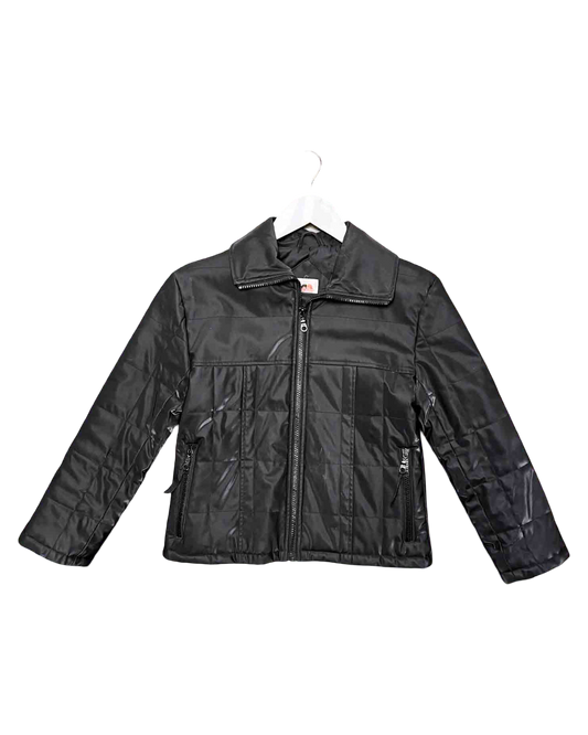 Size 10 | Fiorucci Black Cropped Quilted Jacket