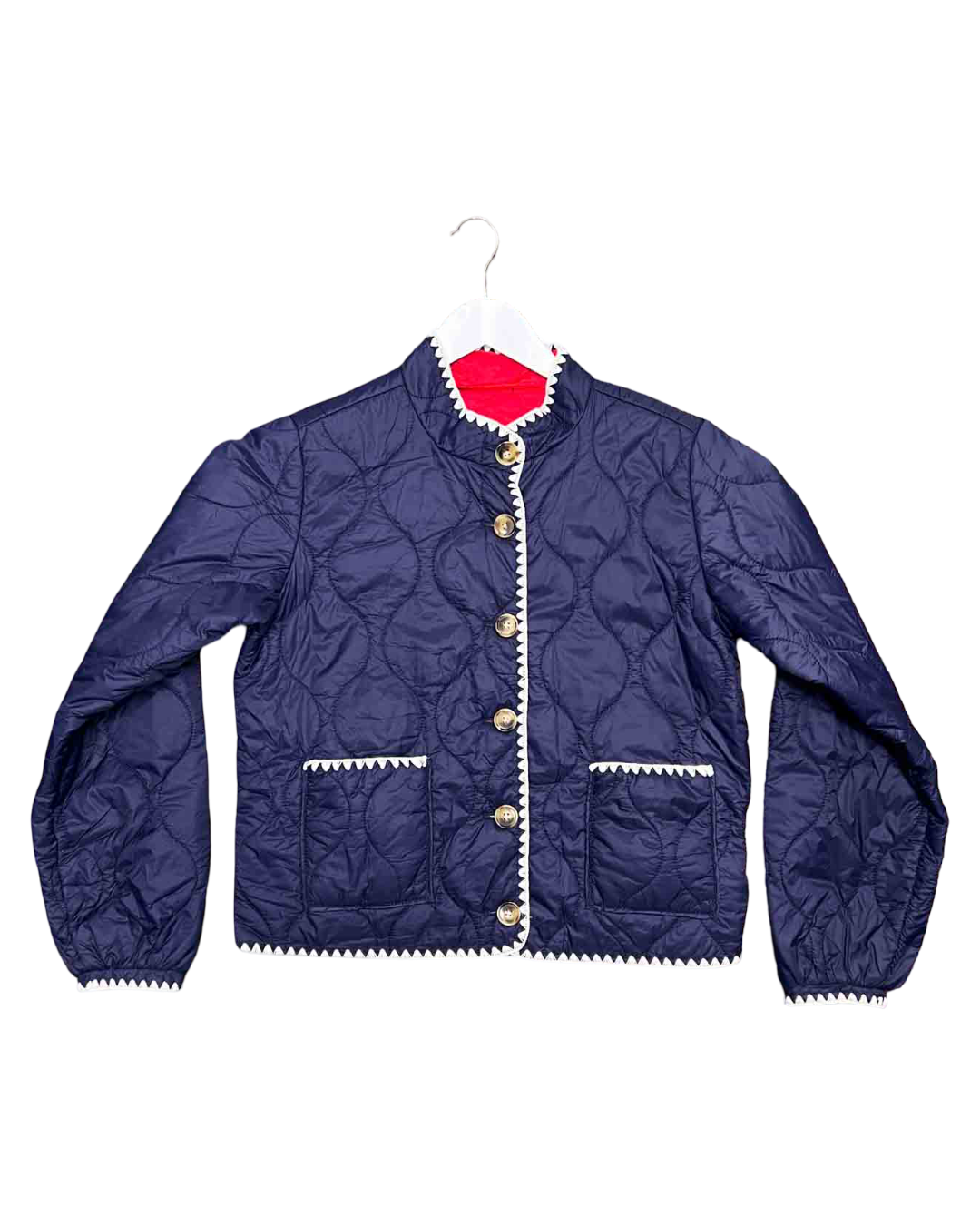 Size XS/S | FDJ Reversible Quilted Navy/Red Jacket