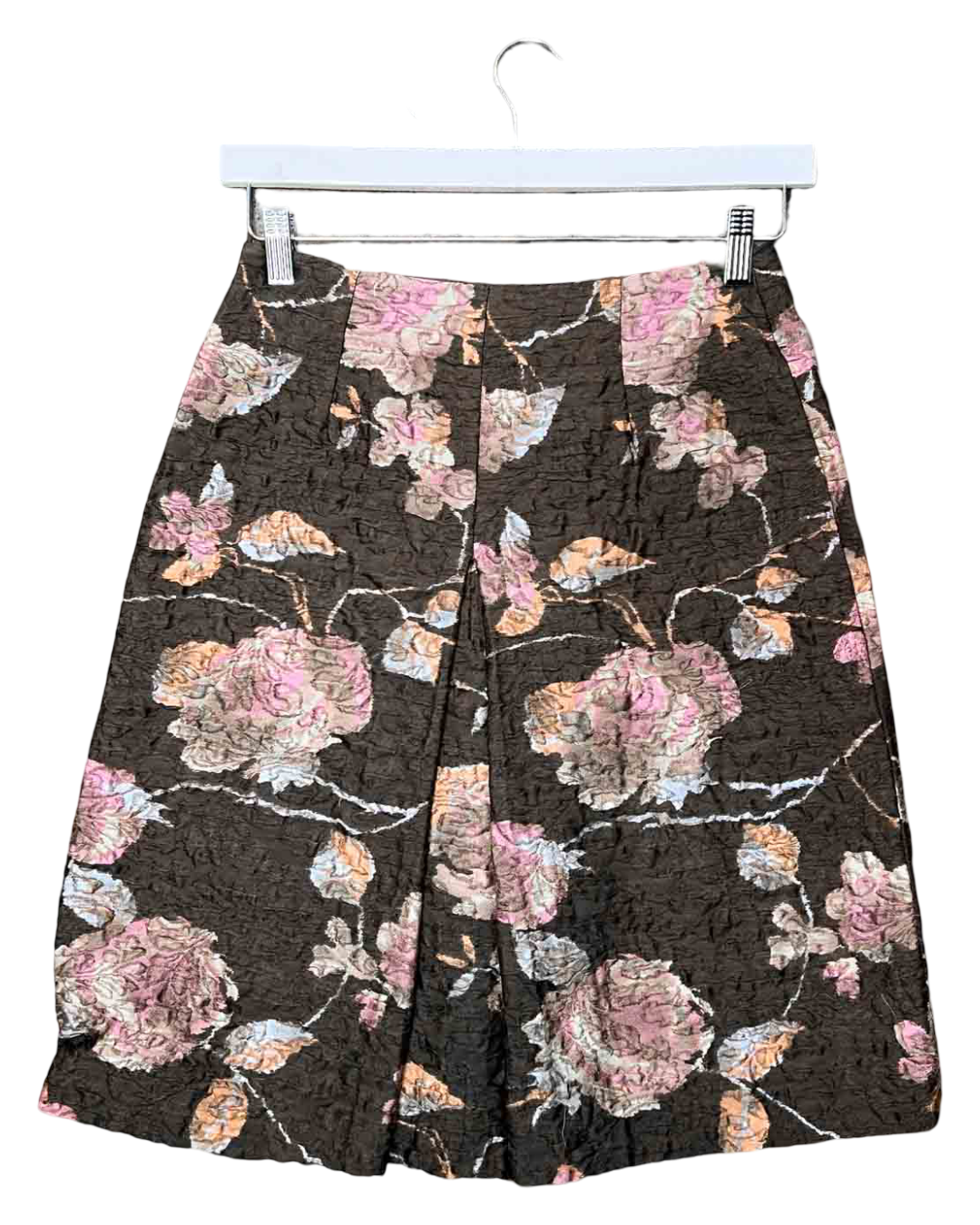 Size 42 (8-10) | Miu Miu Floral Jacquard Mdi Skirt