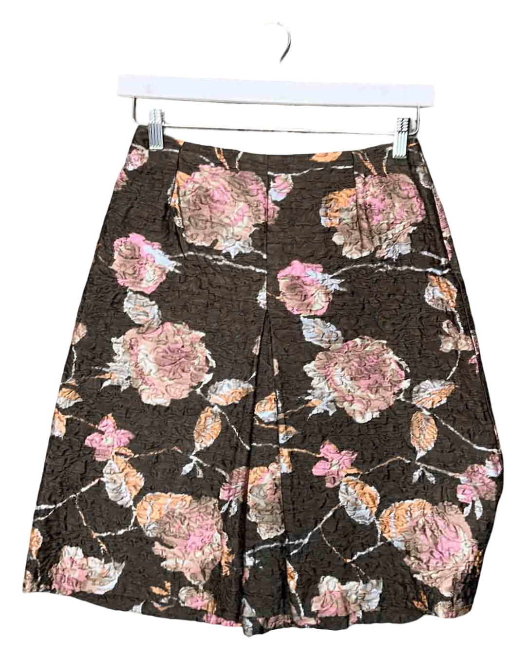 Size 42 (8-10) | Miu Miu Floral Jacquard Mdi Skirt