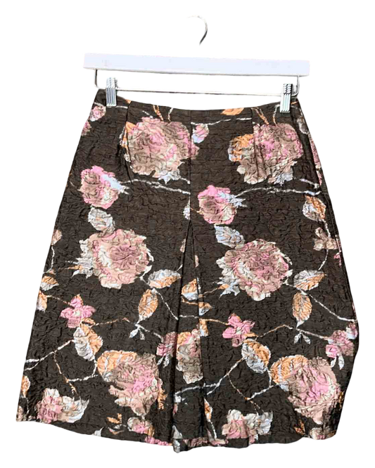 Size 42 (8-10) | Miu Miu Floral Jacquard Mdi Skirt