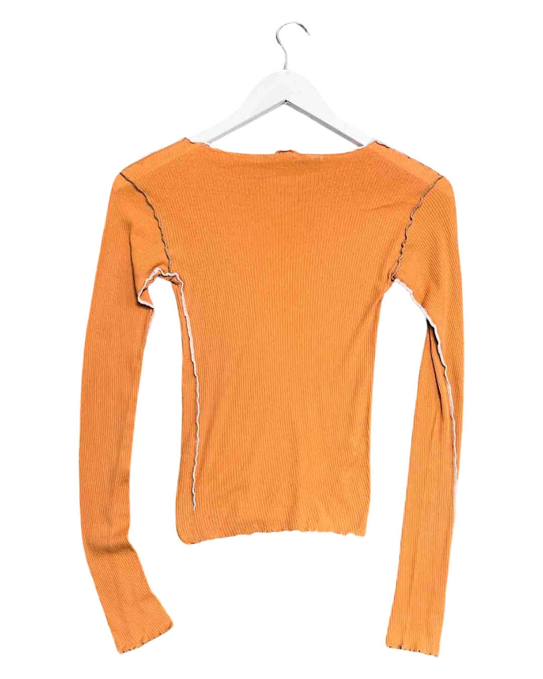Size S | Baserange Orange Organic Cotton Long-Sleeve Top