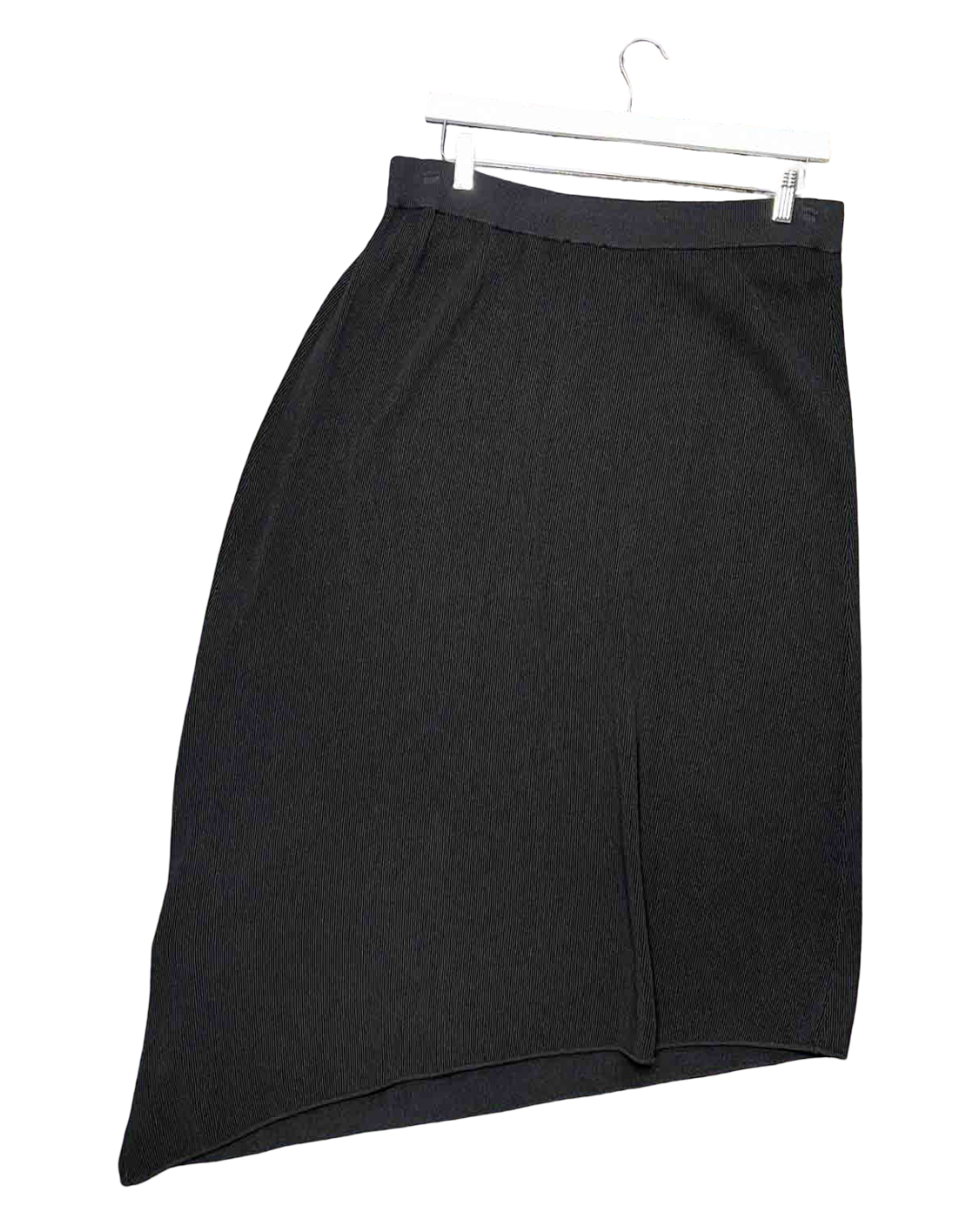 Size 16 | Elk Black Stretch Asymmetric Midi Skirt