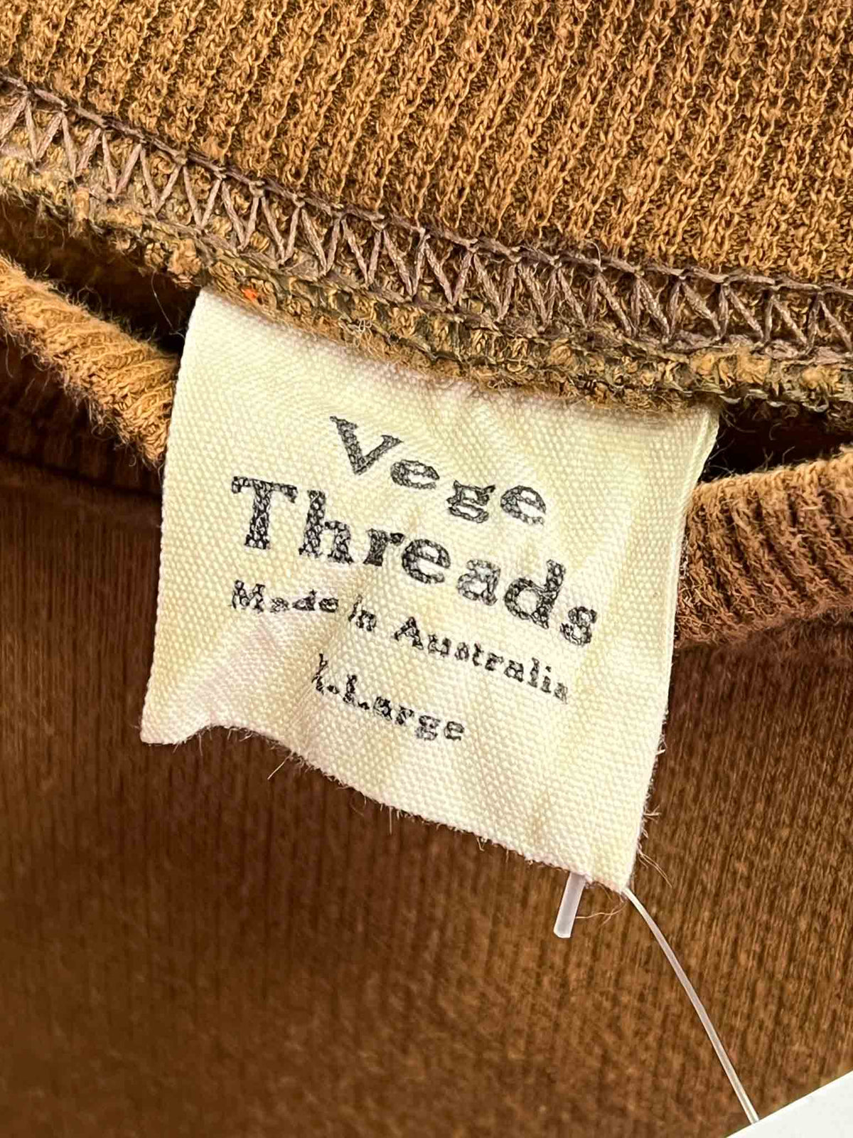 Size XL | Vege Threads Cropped Brown Jumper