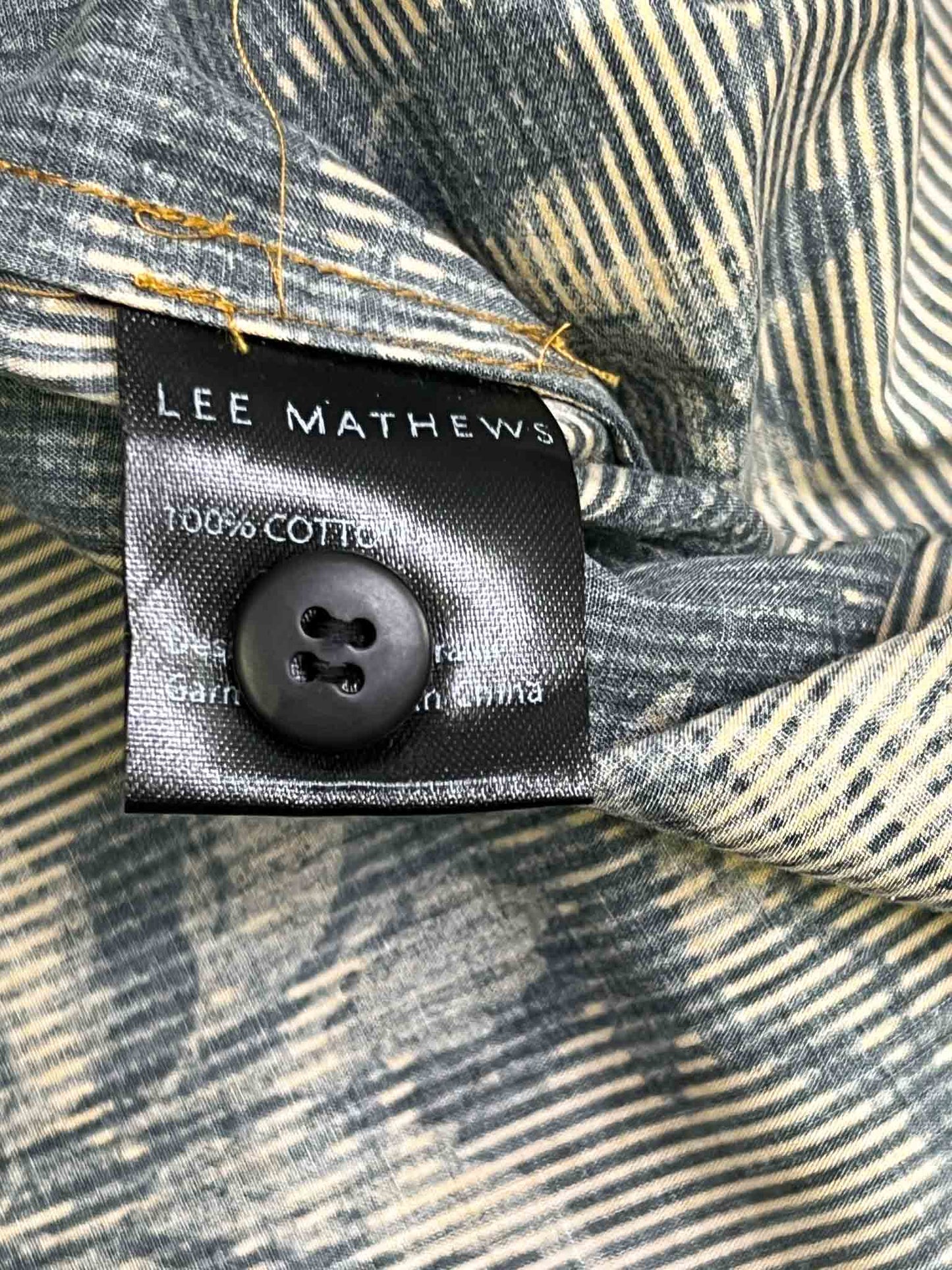 Size 1 (S) | Lee Mathews Rust/Navy Cotton Striped Shirt