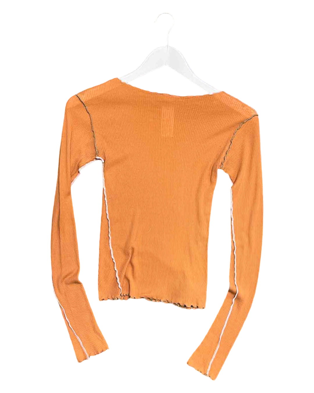 Size S | Baserange Orange Organic Cotton Long-Sleeve Top