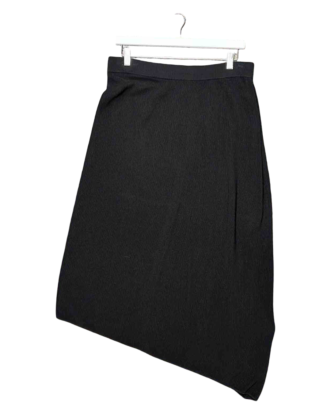 Size 16 | Elk Black Stretch Asymmetric Midi Skirt