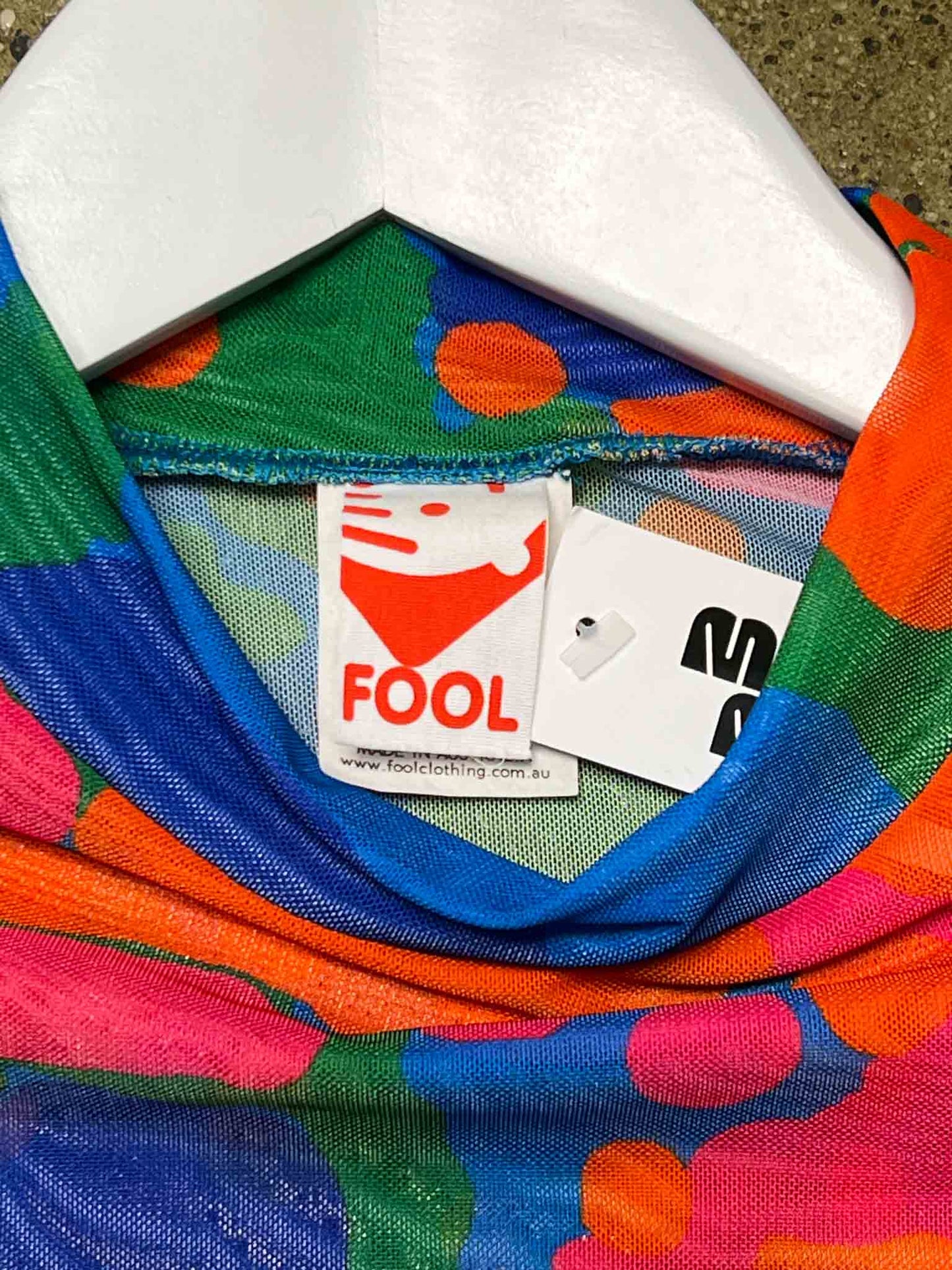 Size L (12) | FOOL Kaleidoscopic Mesh Long-Sleeve Top NWT