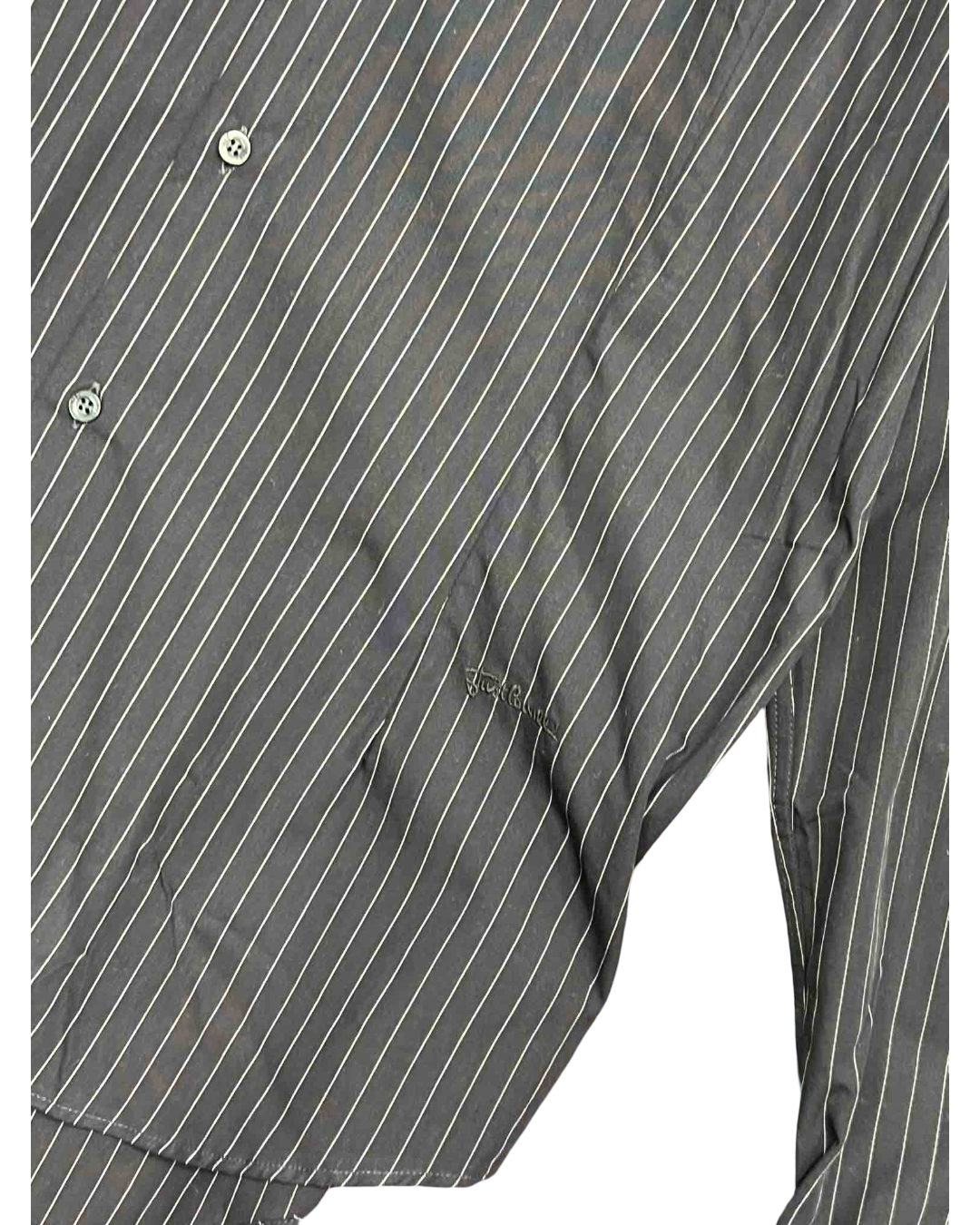Size 42 (L) | Just Cavalli Pinstripe Button Up Shirt With Tags