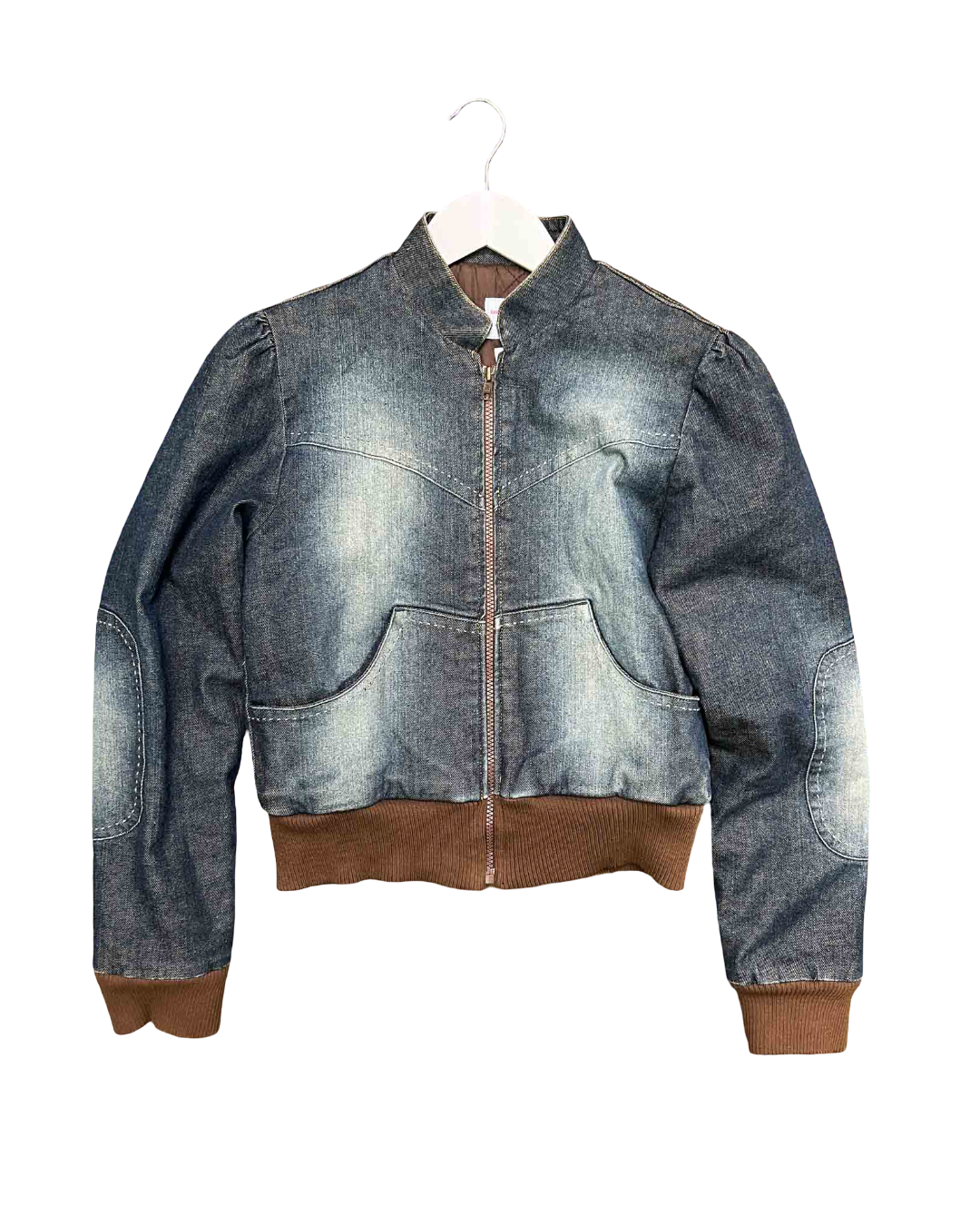Size 10 | Sass & Bide Y2K Denim Padded Bomber Jacket, 10