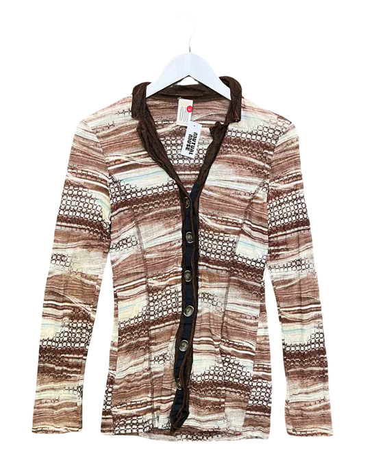 Size 12 (L) | Obi New Zealand Wool Blend Button-Up Top