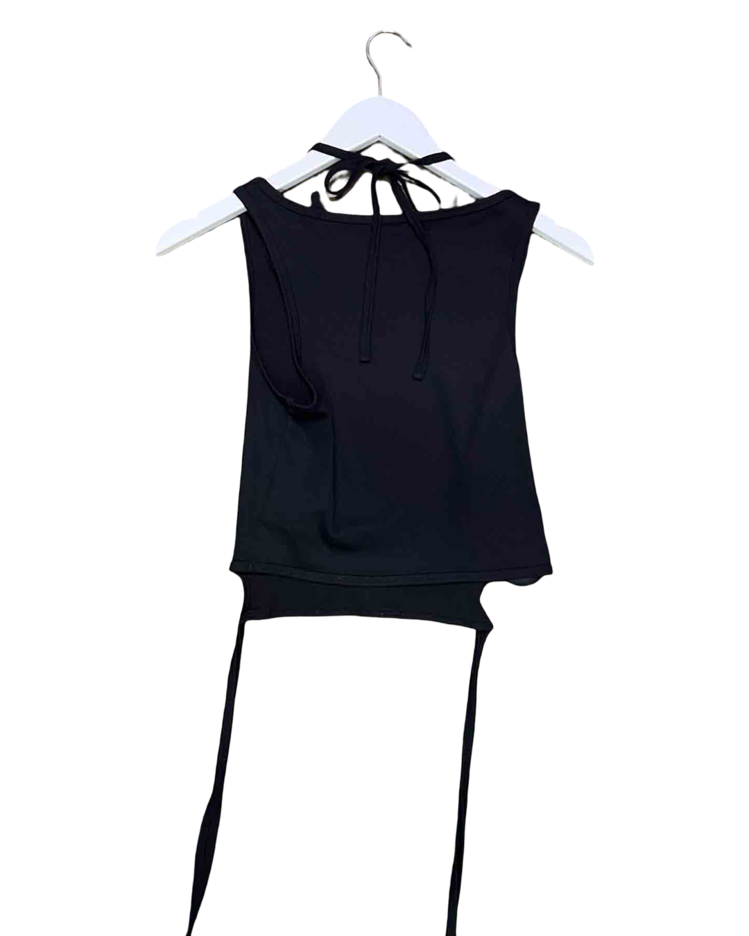 Size L | Dion Lee Black Halter Tie Tank Top