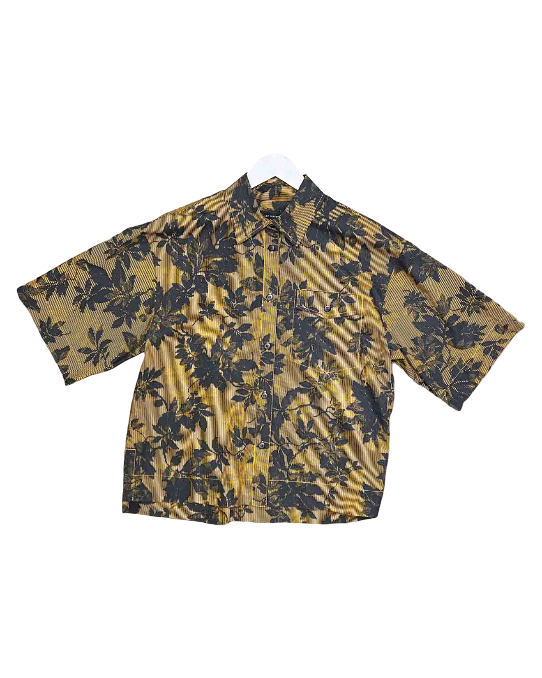 Size 1 (S) | Lee Mathews Rust/Navy Cotton Striped Shirt