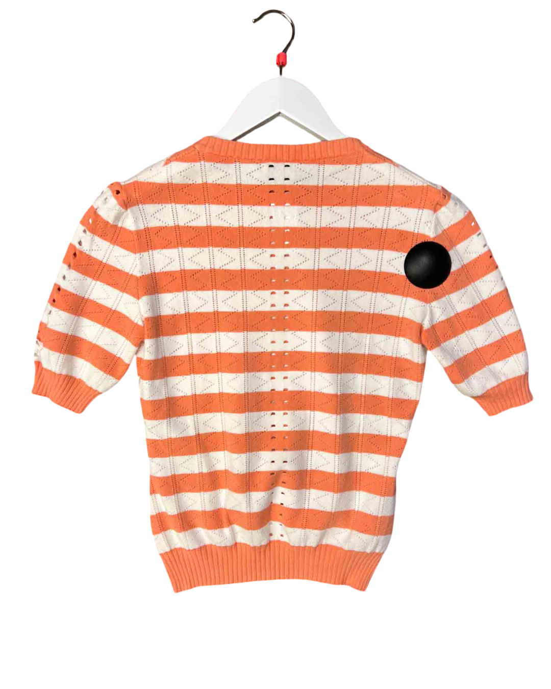 Size M | Fendi Pink and White Striped Knit Top