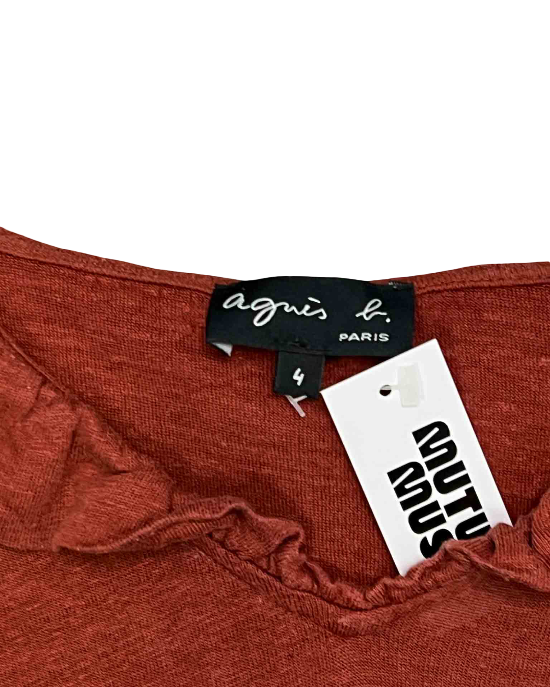 Size 14 | Agnes B Rust Linen Top