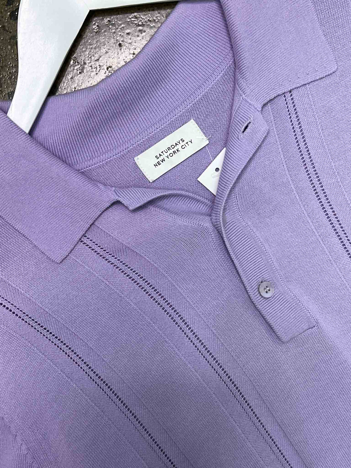 Size S | Saturdays NYC Purple Knit Polo